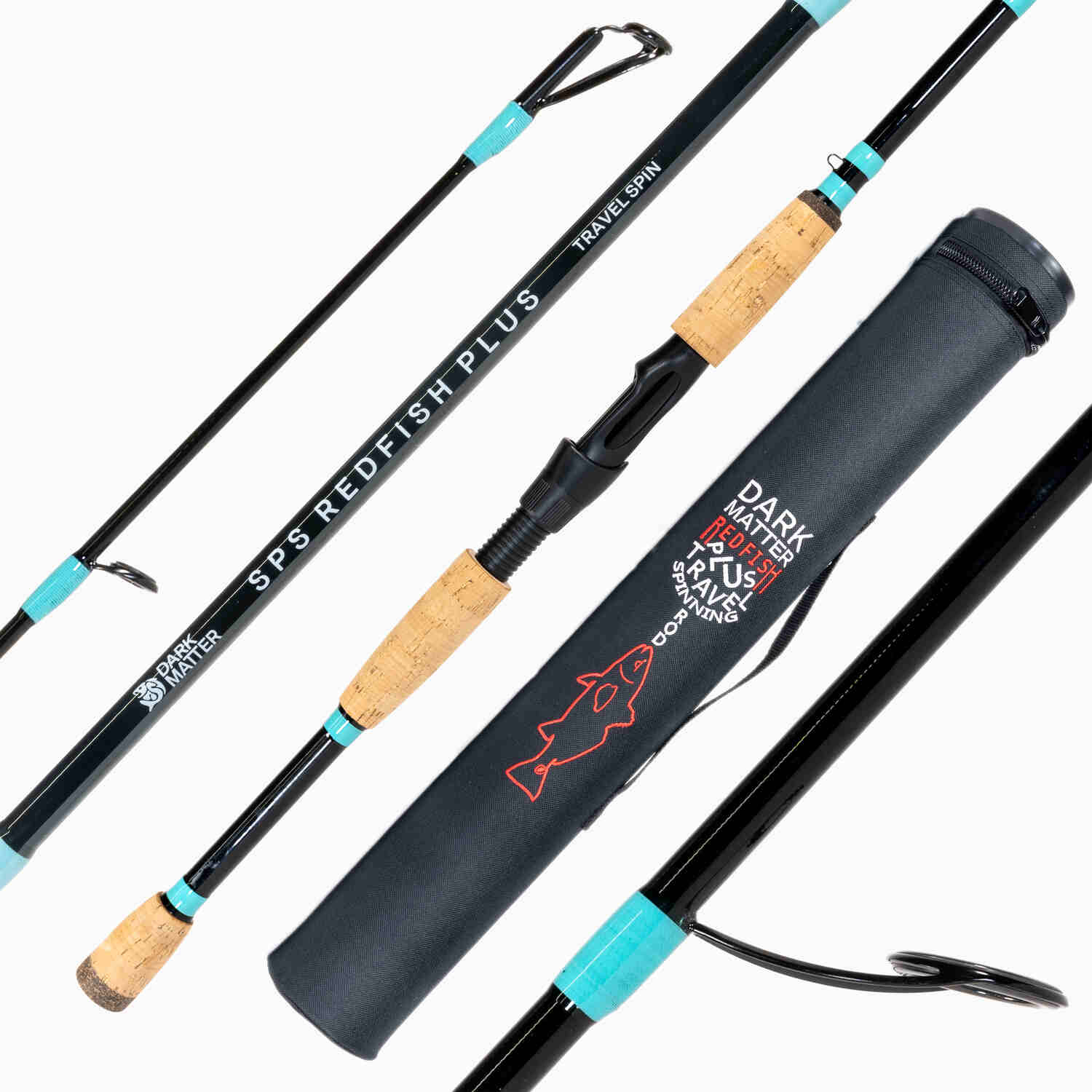 best baitcasting rod for redfish Dark Matter SPS Inshore Travel Spinning Rods