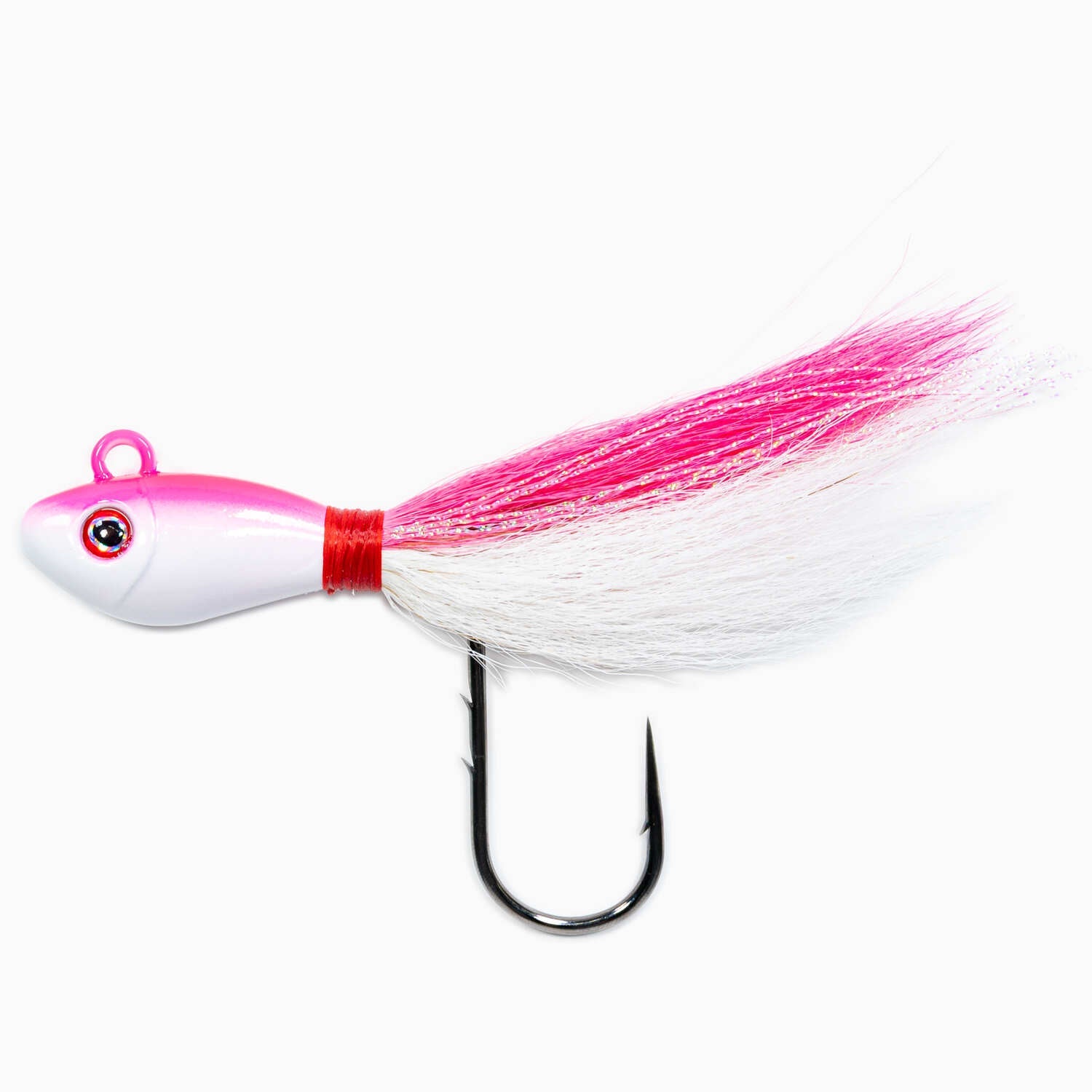 Dark Matter John Skinner Swing Hook Fluke Bucktails Pink White