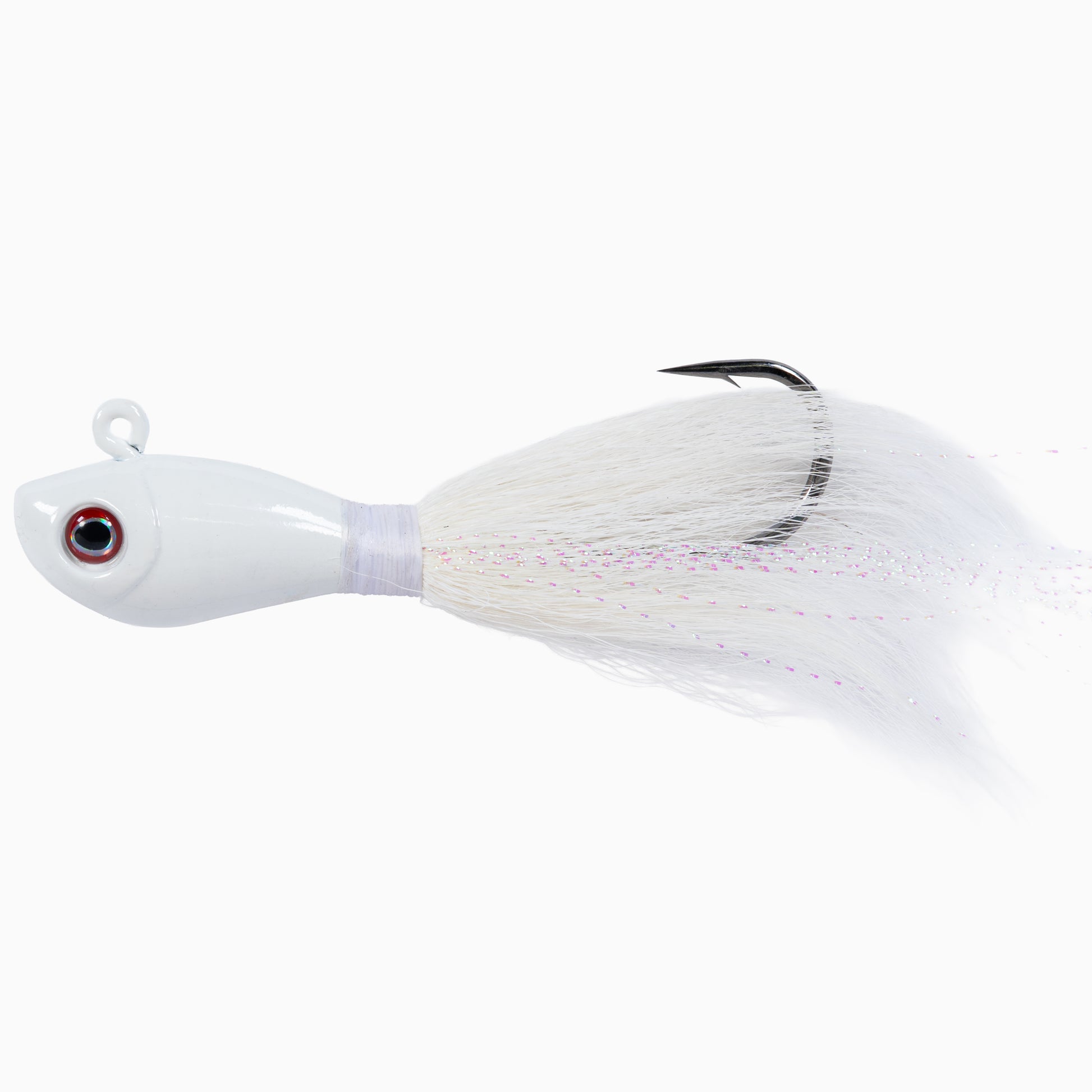 Dark Matter John Skinner Fixed Hook Fluke Bucktails White