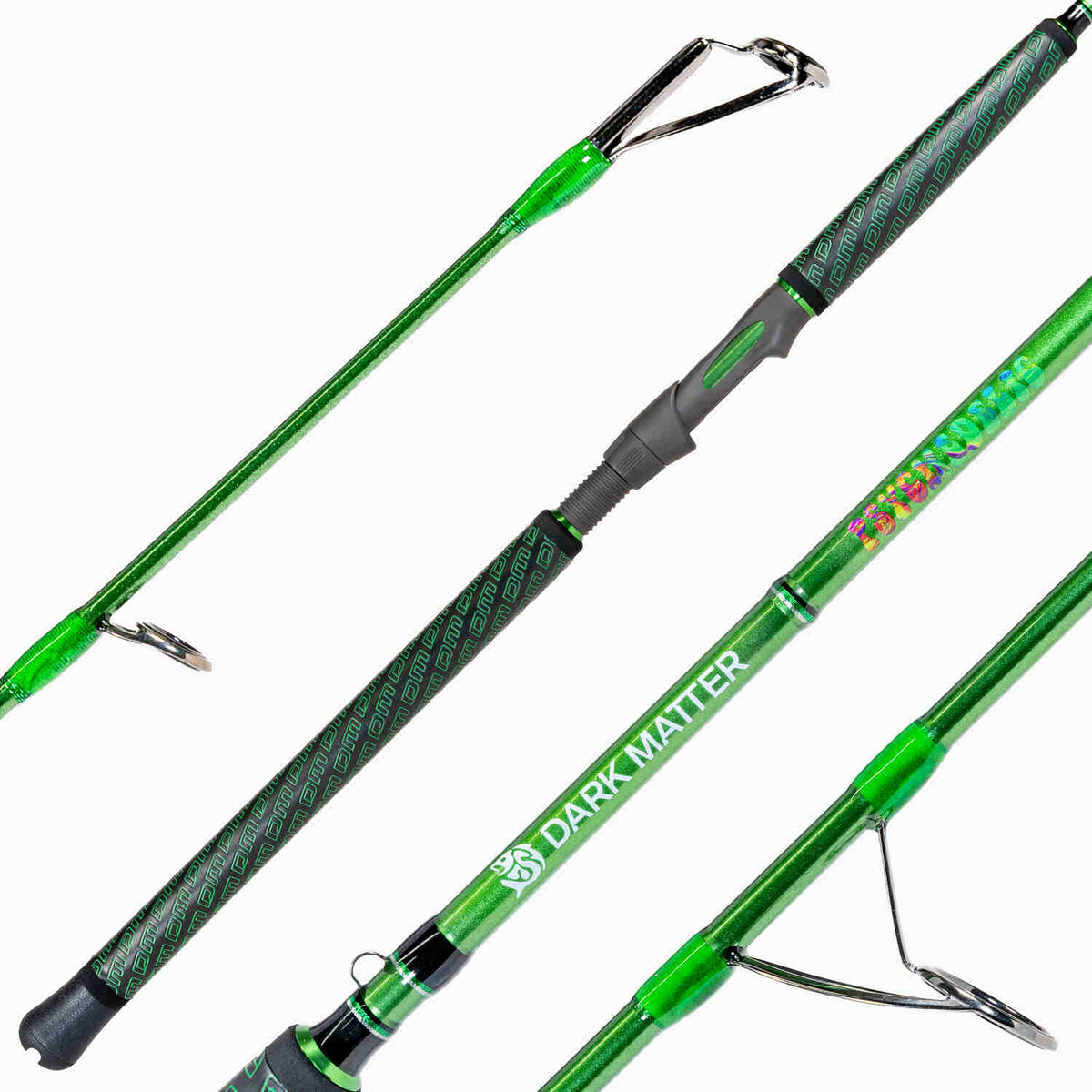 Dark Matter Psychedelic Inshore Spinning Rods H Green